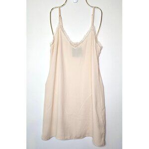 NWOT! Le Superbe 100% Silk Sheer Slip Nightgown Chemise Size 8 Beige Nude